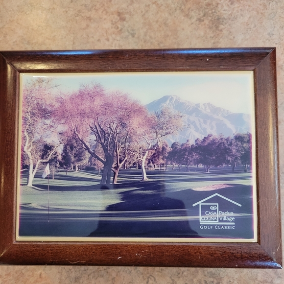 Wooden Box ~ Jewelry ~ Keepsake ~ Casa Colina Golf Course Motif ~ Memento Box - Picture 5 of 16